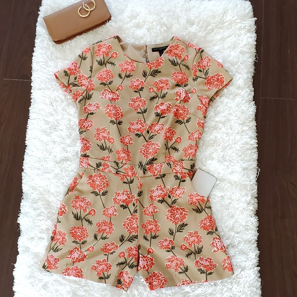 Banana Republic Romper with Pockets Floral Print